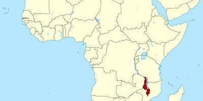 Χάρτης του Μαλάουι τοποθεσία χάρτης αφρικής