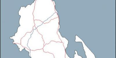 Χάρτης του Μαλάουι χάρτη περίγραμμα