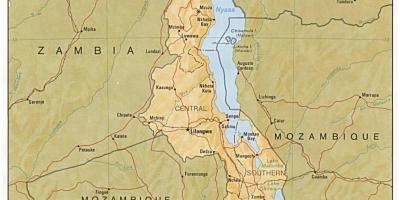 Λίμνη Μαλάουι στο χάρτη